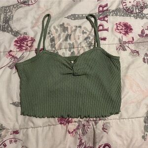 Green Tank w Rose